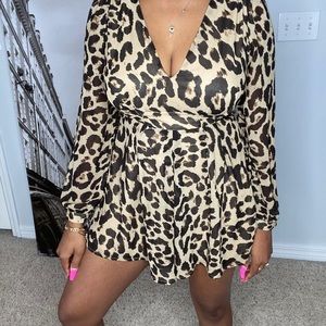 Leopard print romper